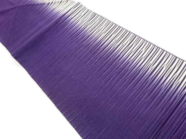 Roland SILK gauze pouch obi with woven pattern of horizontal stripes